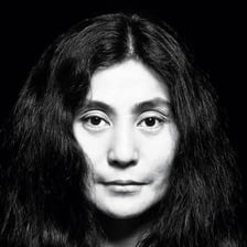 A portrait of musician and artist Yoko Ono