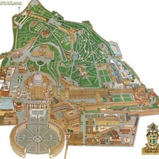 Map showing Vatican City enclosed within Rome