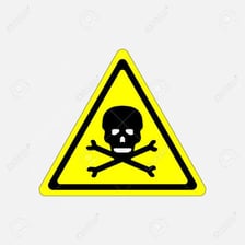A warning sign indicating a lethal danger.