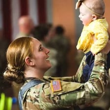 Child with a military family at an Army installation