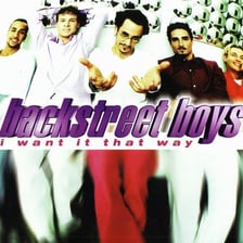 The Backstreet Boys performing “I Want It That Way.”