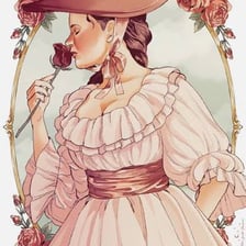 An illustration of an elaborately dressed, fashion-conscious man