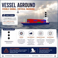A ship in a hazardous collision or navigation situation