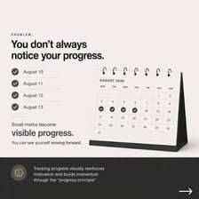 A calendar and progress marker representing time elapsed so far