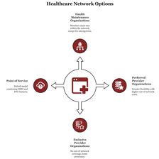 A simple illustration of doctors and clinics connected in a health-care network