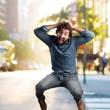 A person displaying energetic enthusiasm and vigor