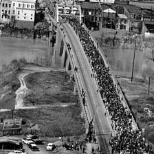 The Edmund Pettus Bridge in Selma, Alabama, a landmark of the civil rights movement.
