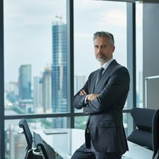 Business executive working in an office