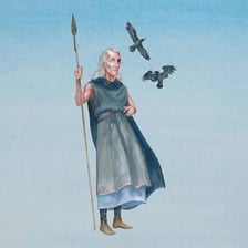 An artistic depiction of Odin from Norse mythology