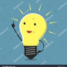 A glowing light bulb symbolizing a sudden insight.