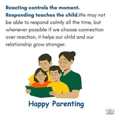 A parent giving an uncertain response to a child