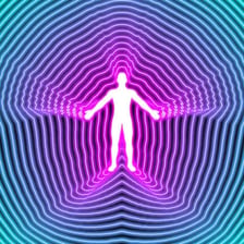 A stylized person surrounded by a glow representing charisma or social presence