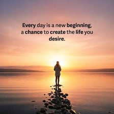 A sunrise symbolizing a fresh start