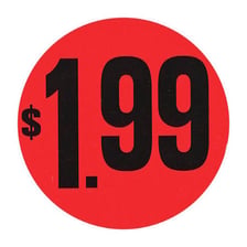A price tag showing the cost of an item