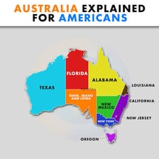 Australia represented alongside an outdoor barbecue and a university campus.