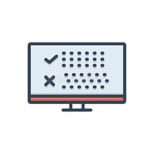 A simple illustration representing automatic text correction and automatic pitch correction.