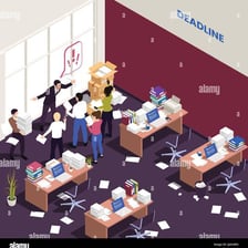 A chaotic scene showing a major mix-up.