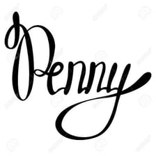 Cards displaying the names Penny, Kenny, and Jenny