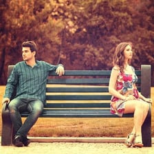 Two former romantic partners meeting after a breakup.