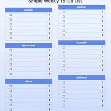A checklist of tasks to complete