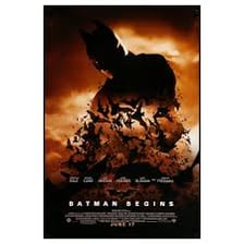 A poster for the 2005 film Batman Begins starring Christian Bale