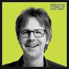 A portrait of comedian Dana Carvey