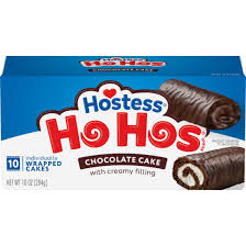 Wrapped Hostess Ho Hos chocolate snack cakes