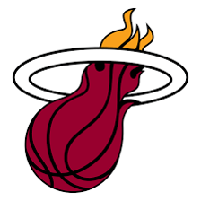 Miami Heat players competing in a basketball game.