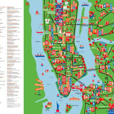 A detailed street map showing roads in a city
