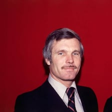 Portrait of media mogul and CNN founder Ted Turner.
