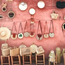 Handmade crafts and goods associated with the Etsy marketplace