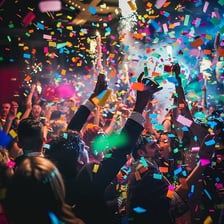 A crowded celebration with guests socializing