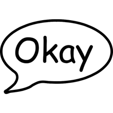 Two speech bubbles showing a conversational agreement followed by a qualification