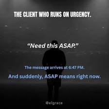A phone displaying an urgent message marked ASAP