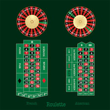 A roulette wheel and betting layout showing odd and even bets