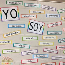 A Spanish-language lesson illustrating the phrase “Yo soy.”