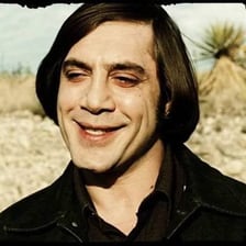 Javier Bardem as Anton Chigurh in No Country for Old Men