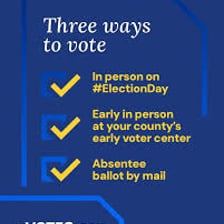 A person placing a completed ballot into a ballot box.
