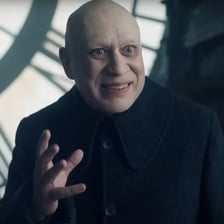 Fred Armisen portraying Uncle Fester in Wednesday