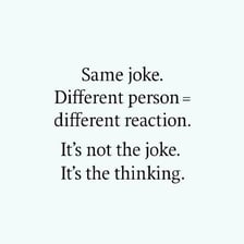 Two people reacting knowingly to a joke.