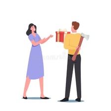 Illustration of a person appearing overly trusting and inexperienced