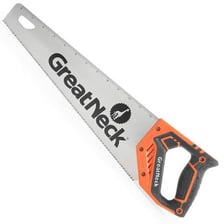 A hand saw with visible teeth along its cutting blade