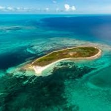 Aerial view of the turquoise waters and islands of Turks and Caicos.