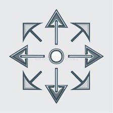 Arrows radiating in every direction to represent “all” or “everywhere”