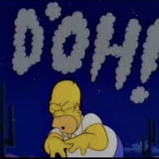 Homer Simpson making his characteristic frustrated exclamation.