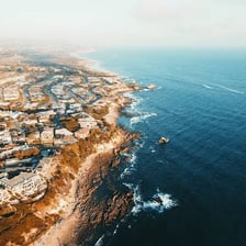 A coastal view of Long Beach, California.