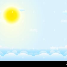 A bright summer landscape under a clear blue sky.