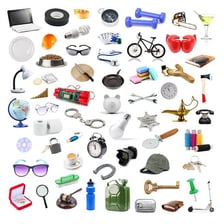 A collection of ordinary everyday objects.