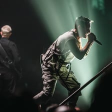 Trent Reznor performing with Nine Inch Nails.