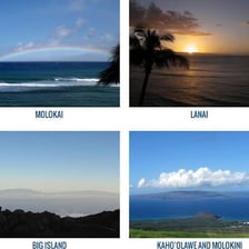 Lānaʻi visible across the water from Maui